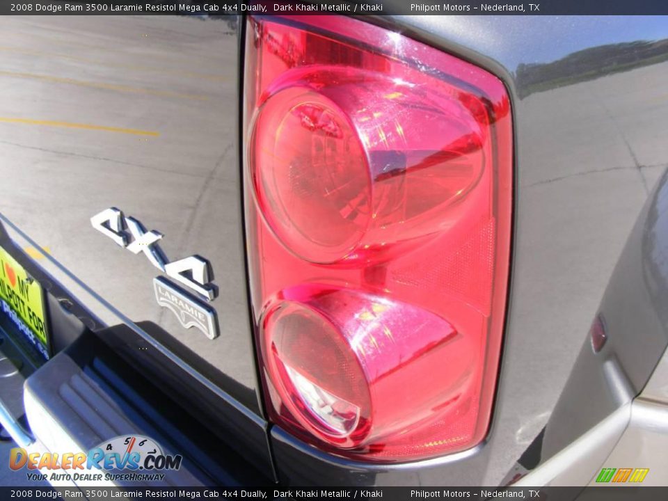 2008 Dodge Ram 3500 Laramie Resistol Mega Cab 4x4 Dually Dark Khaki Metallic / Khaki Photo #24