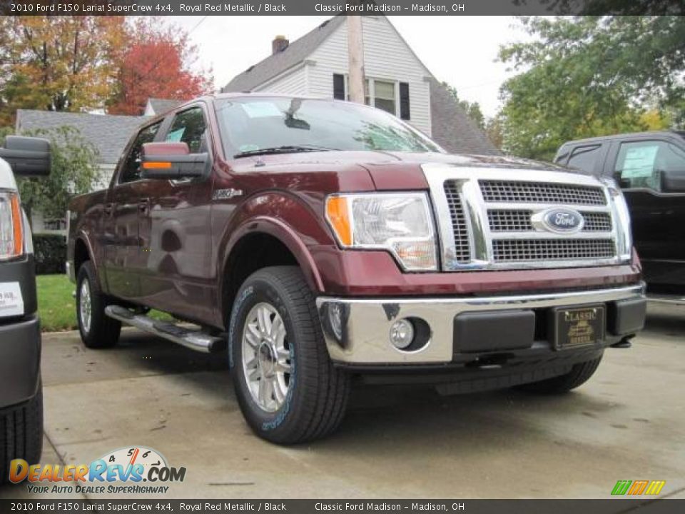 2010 Ford F150 Lariat SuperCrew 4x4 Royal Red Metallic / Black Photo #3