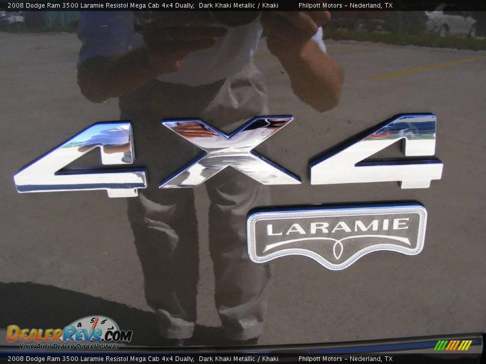 2008 Dodge Ram 3500 Laramie Resistol Mega Cab 4x4 Dually Dark Khaki Metallic / Khaki Photo #25