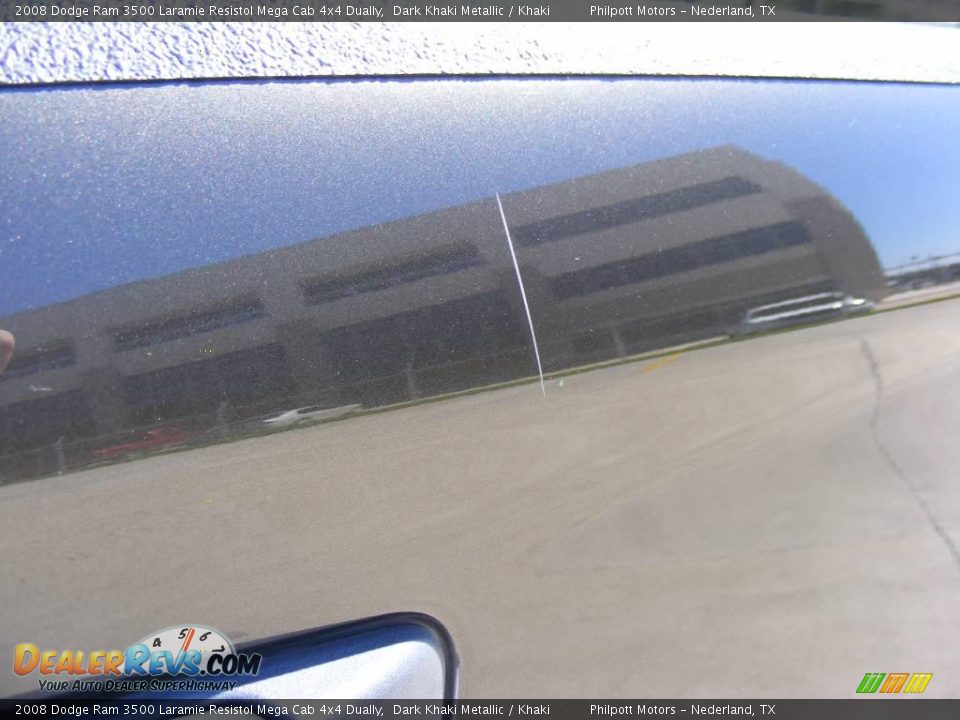 2008 Dodge Ram 3500 Laramie Resistol Mega Cab 4x4 Dually Dark Khaki Metallic / Khaki Photo #26