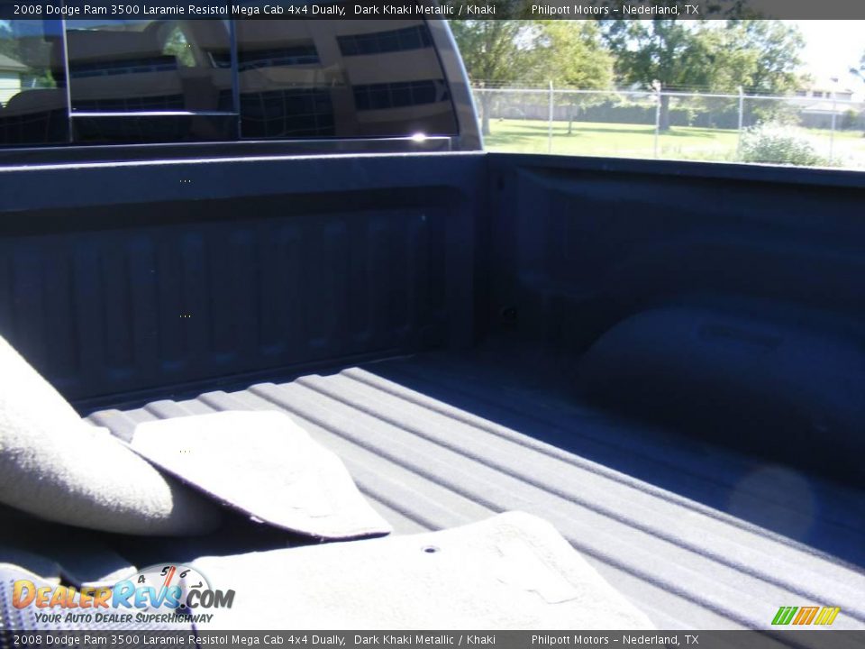 2008 Dodge Ram 3500 Laramie Resistol Mega Cab 4x4 Dually Dark Khaki Metallic / Khaki Photo #28