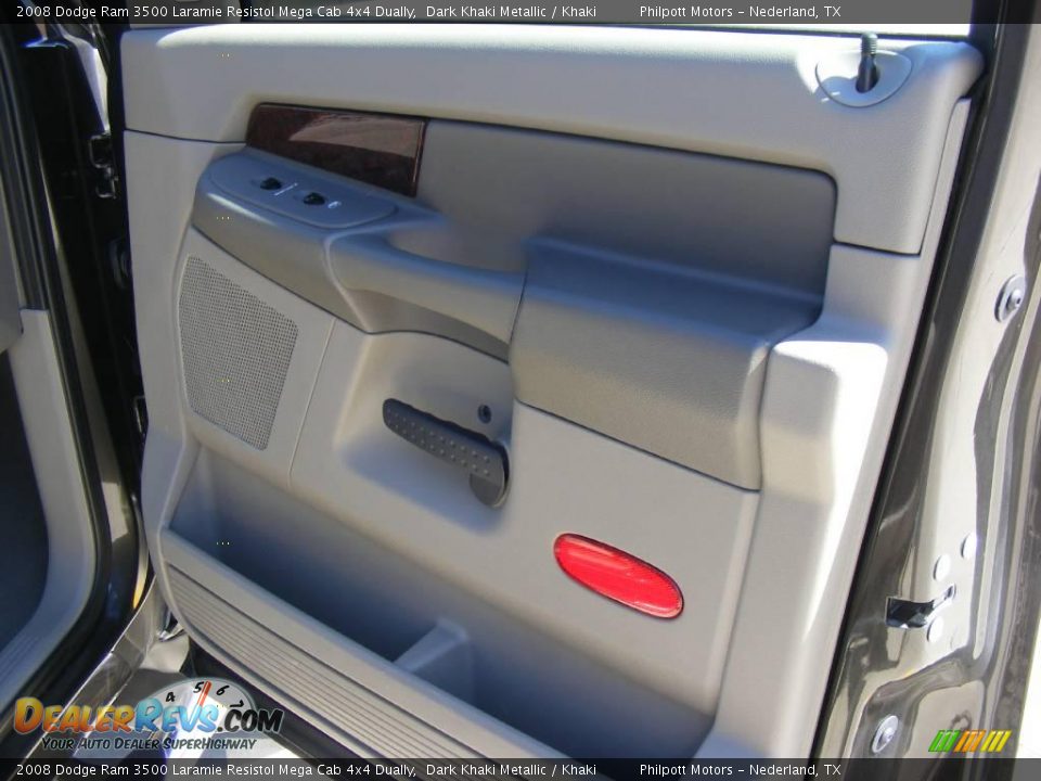 2008 Dodge Ram 3500 Laramie Resistol Mega Cab 4x4 Dually Dark Khaki Metallic / Khaki Photo #30