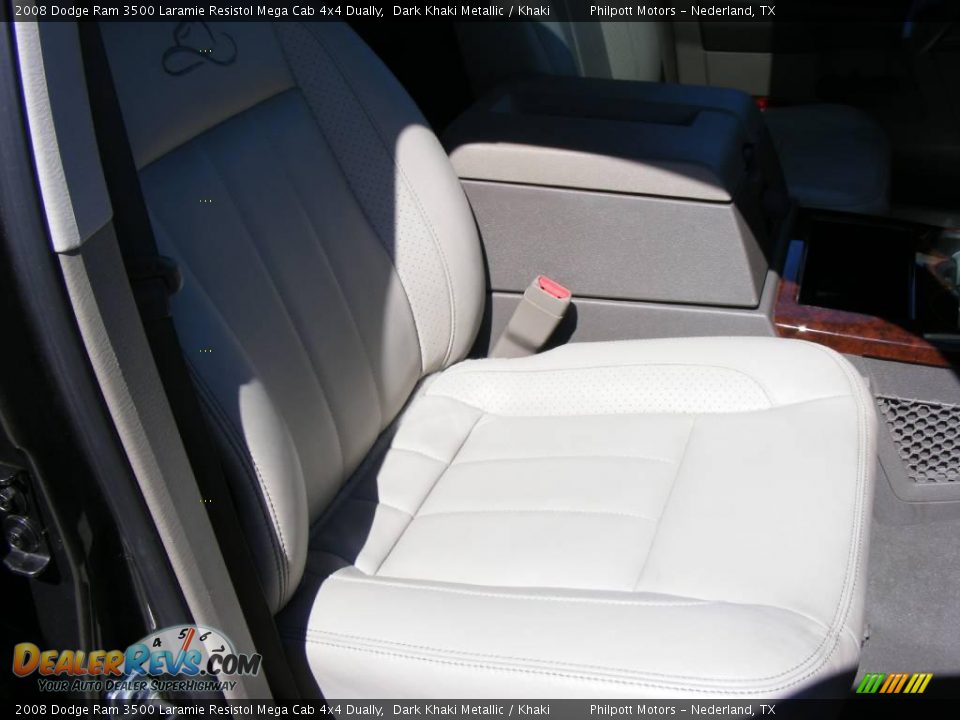 2008 Dodge Ram 3500 Laramie Resistol Mega Cab 4x4 Dually Dark Khaki Metallic / Khaki Photo #32