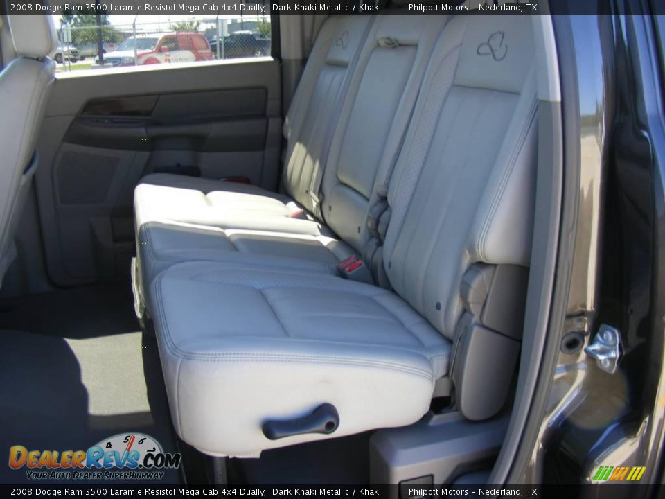 2008 Dodge Ram 3500 Laramie Resistol Mega Cab 4x4 Dually Dark Khaki Metallic / Khaki Photo #36