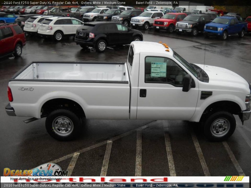 2010 Ford F250 Super Duty XL Regular Cab 4x4 Oxford White / Medium Stone Photo #5
