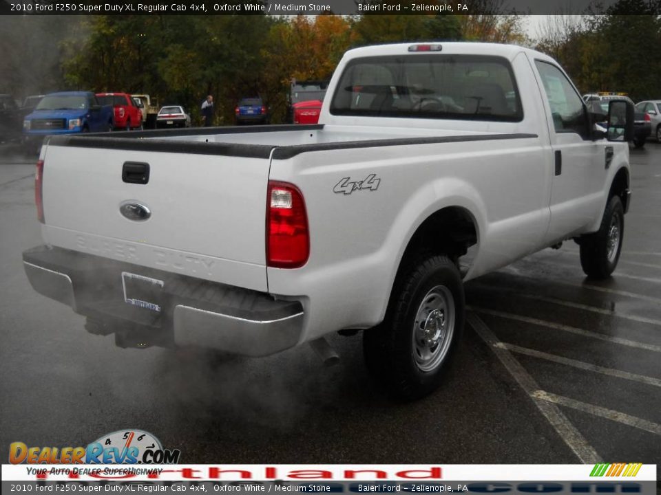 2010 Ford F250 Super Duty XL Regular Cab 4x4 Oxford White / Medium Stone Photo #6
