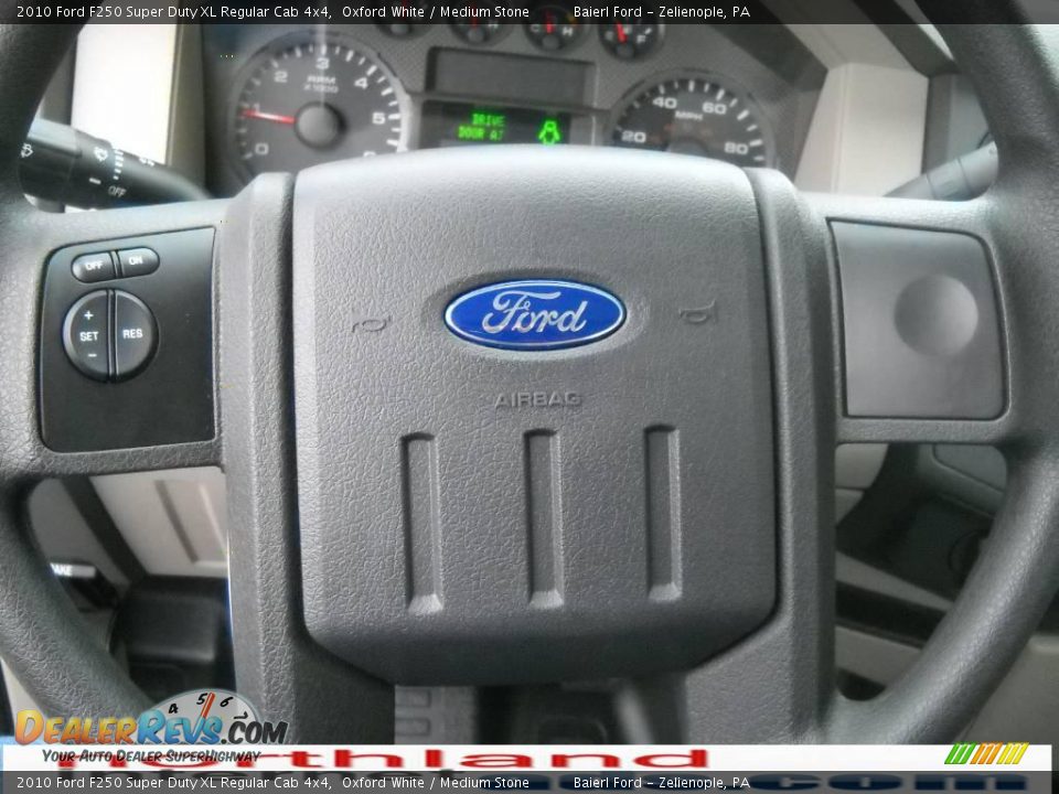 2010 Ford F250 Super Duty XL Regular Cab 4x4 Oxford White / Medium Stone Photo #19