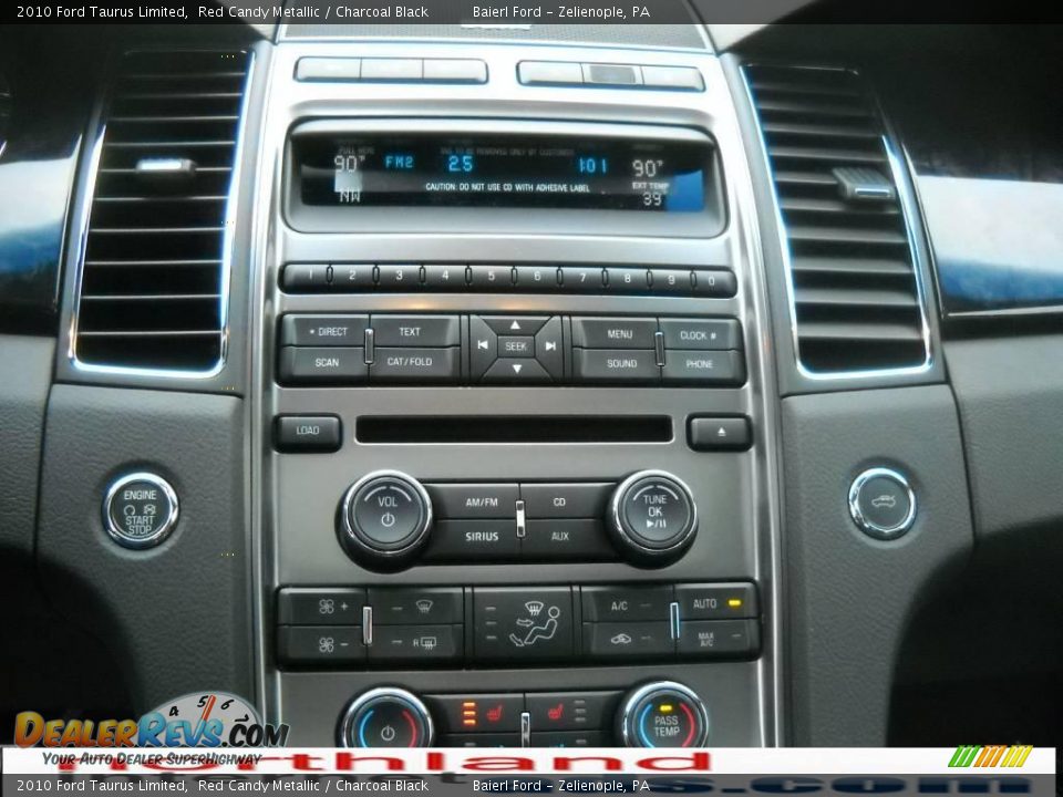 2010 Ford Taurus Limited Red Candy Metallic / Charcoal Black Photo #17