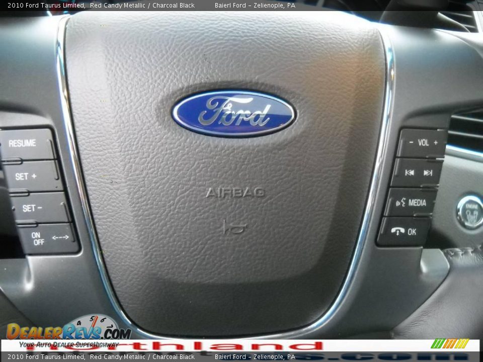 2010 Ford Taurus Limited Red Candy Metallic / Charcoal Black Photo #19