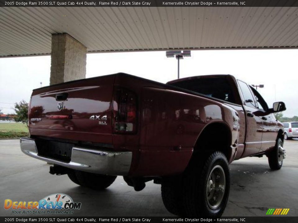 2005 Dodge Ram 3500 SLT Quad Cab 4x4 Dually Flame Red / Dark Slate Gray Photo #4