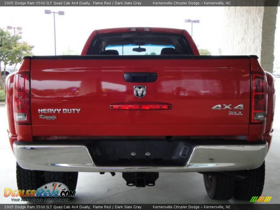 2005 Dodge Ram 3500 SLT Quad Cab 4x4 Dually Flame Red / Dark Slate Gray Photo #5