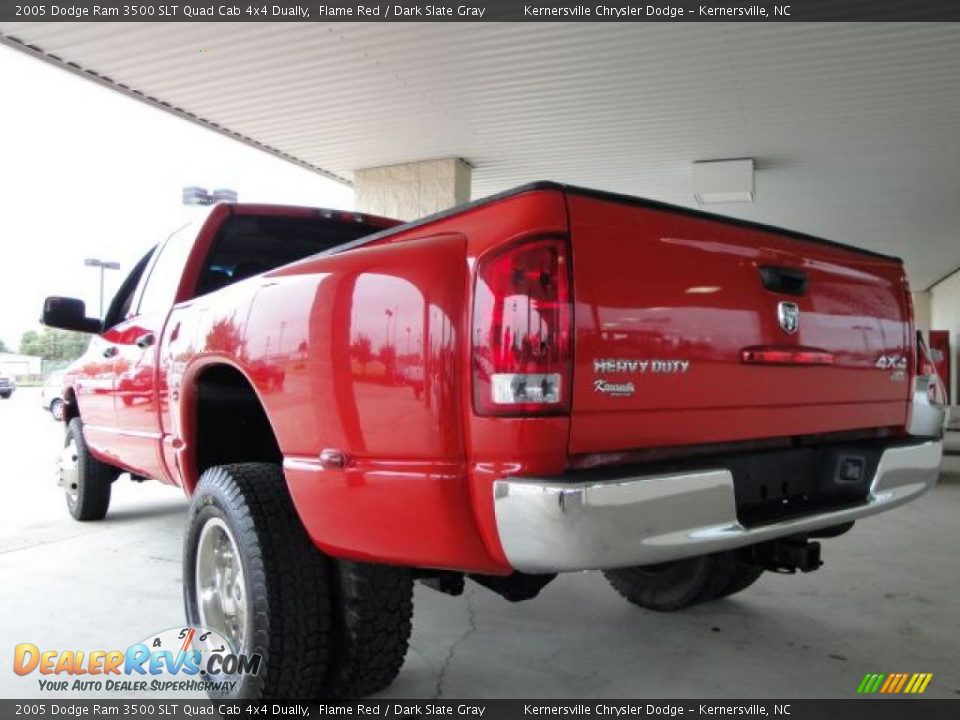 2005 Dodge Ram 3500 SLT Quad Cab 4x4 Dually Flame Red / Dark Slate Gray Photo #6