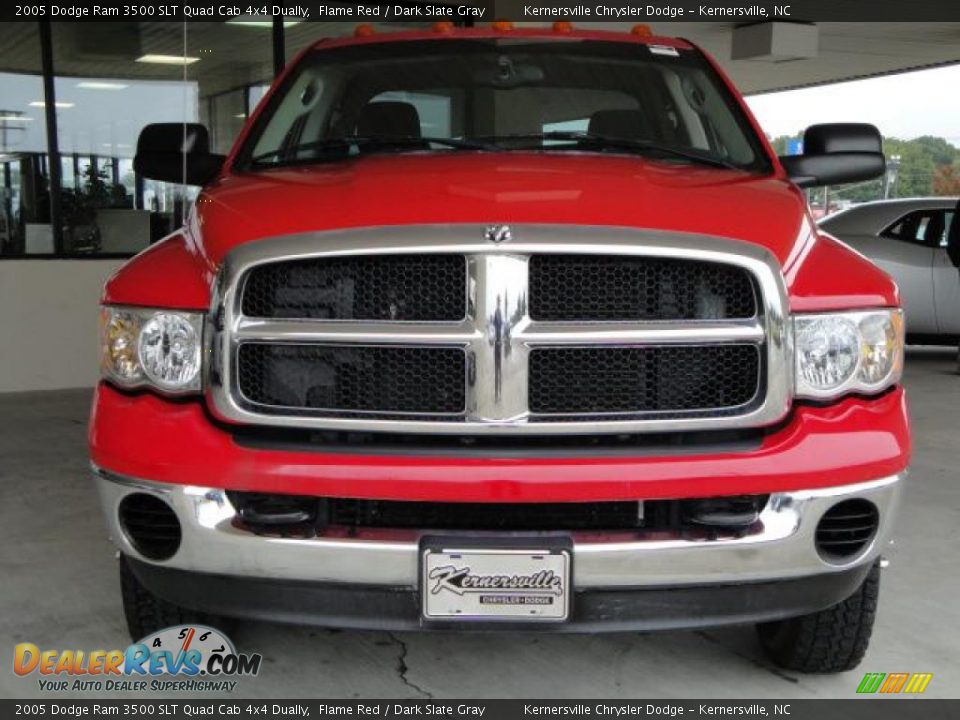 2005 Dodge Ram 3500 SLT Quad Cab 4x4 Dually Flame Red / Dark Slate Gray Photo #9