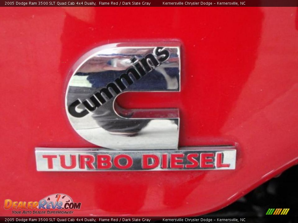 2005 Dodge Ram 3500 SLT Quad Cab 4x4 Dually Flame Red / Dark Slate Gray Photo #28