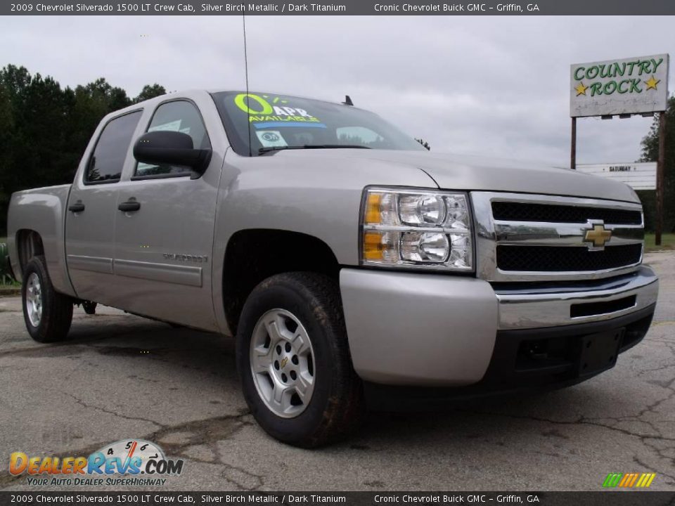 2009 Chevrolet Silverado 1500 LT Crew Cab Silver Birch Metallic / Dark Titanium Photo #4
