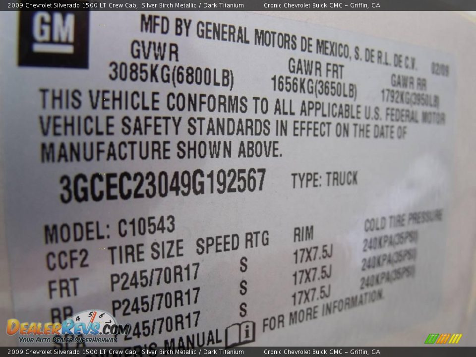 2009 Chevrolet Silverado 1500 LT Crew Cab Silver Birch Metallic / Dark Titanium Photo #19