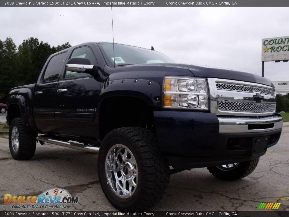 2009 Chevrolet Silverado 1500 LT Z71 Crew Cab 4x4 Imperial Blue Metallic / Ebony Photo #4