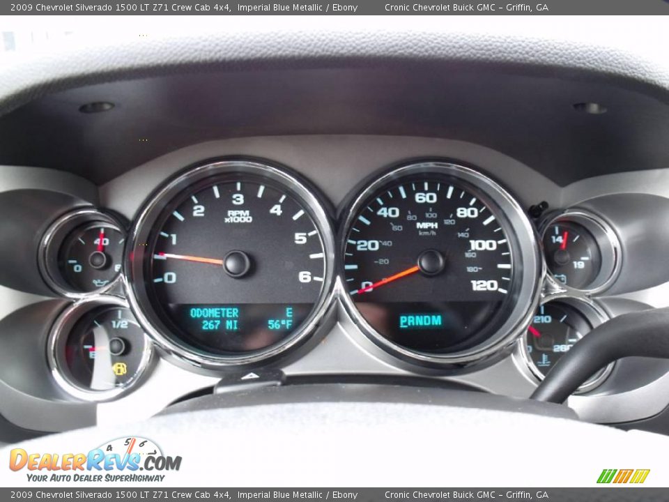 2009 Chevrolet Silverado 1500 LT Z71 Crew Cab 4x4 Imperial Blue Metallic / Ebony Photo #17