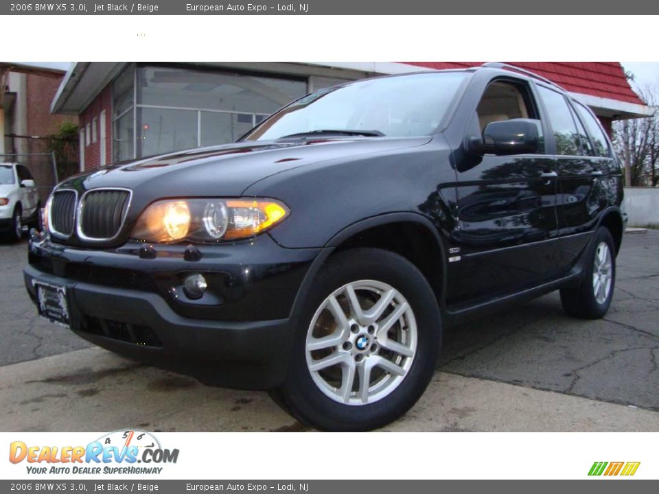 2006 BMW X5 3.0i Jet Black / Beige Photo #1