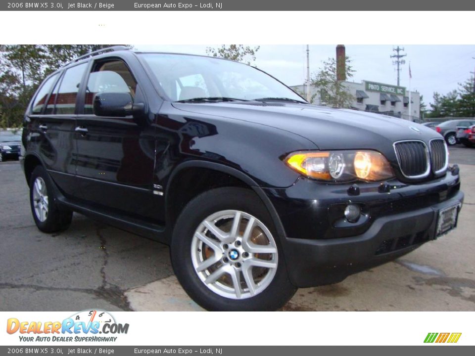 2006 BMW X5 3.0i Jet Black / Beige Photo #2