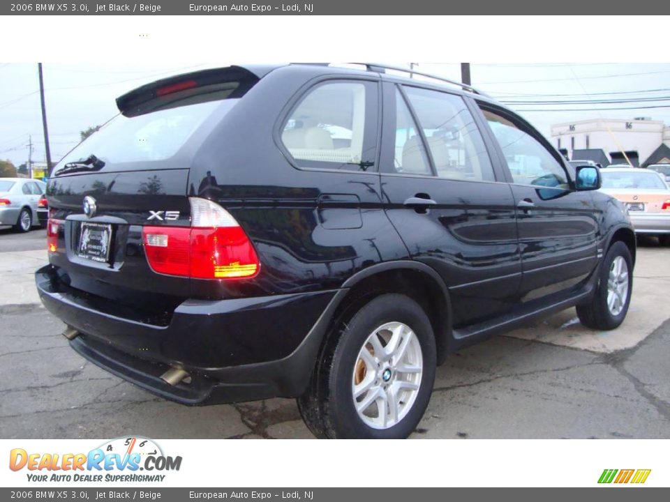 2006 BMW X5 3.0i Jet Black / Beige Photo #4
