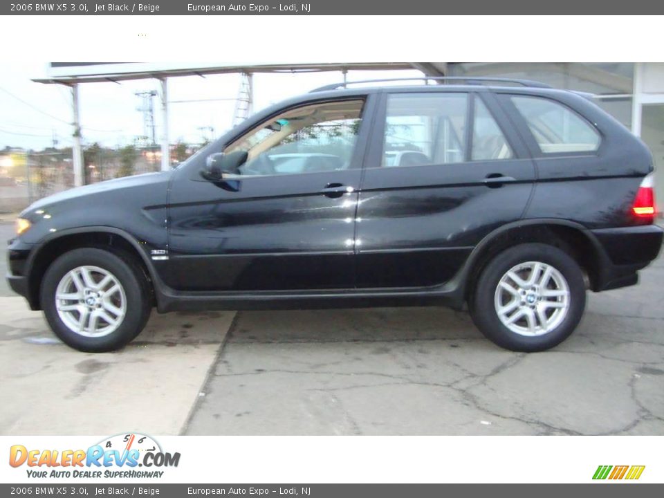 2006 BMW X5 3.0i Jet Black / Beige Photo #6