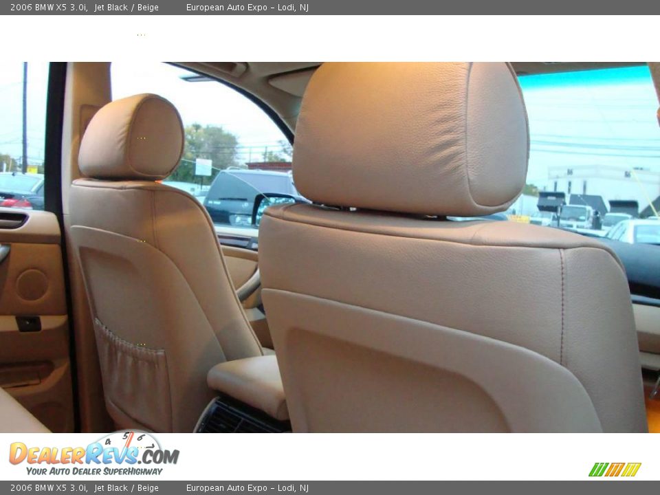 2006 BMW X5 3.0i Jet Black / Beige Photo #11