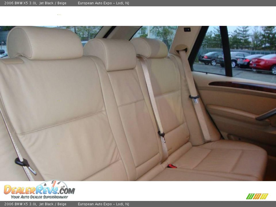 2006 BMW X5 3.0i Jet Black / Beige Photo #12