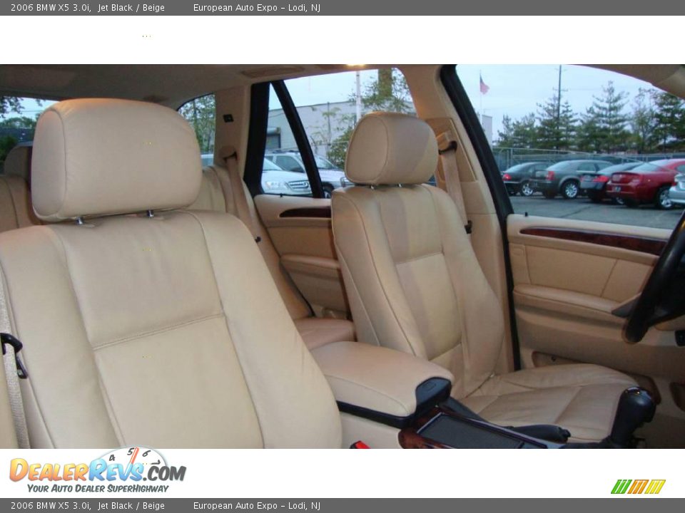 2006 BMW X5 3.0i Jet Black / Beige Photo #14