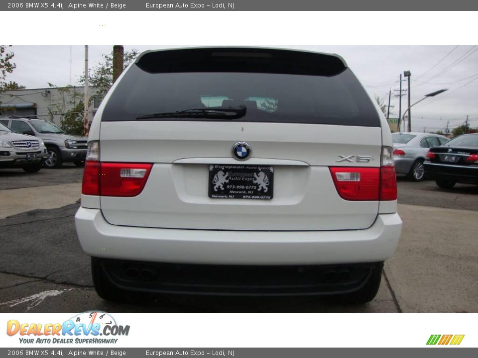 2006 BMW X5 4.4i Alpine White / Beige Photo #5