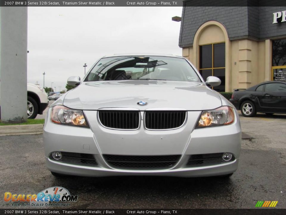 2007 BMW 3 Series 328i Sedan Titanium Silver Metallic / Black Photo #2