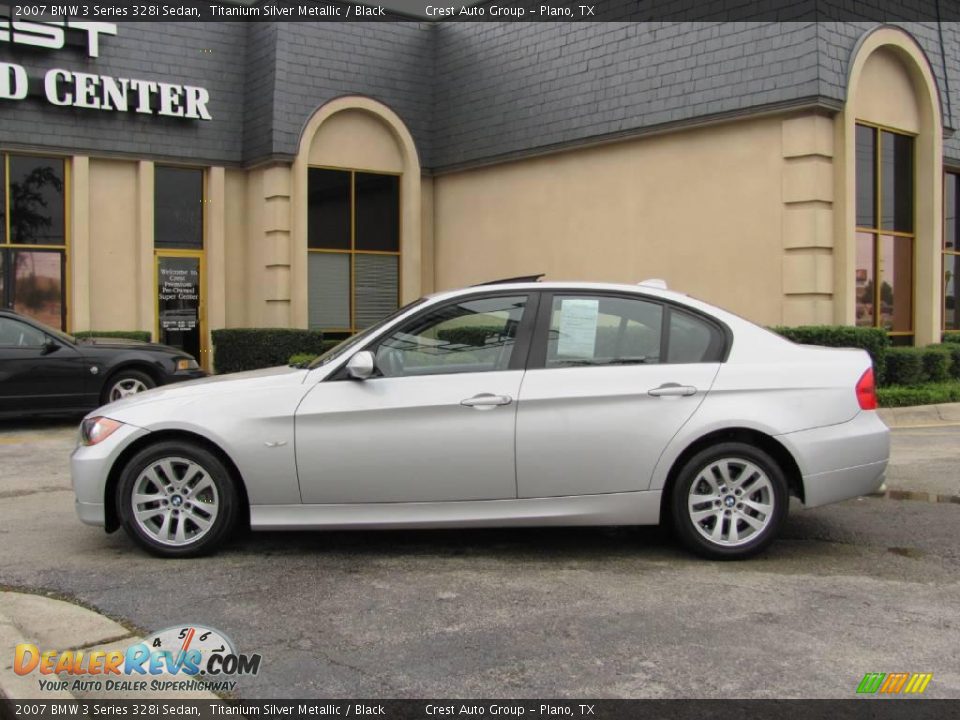 2007 BMW 3 Series 328i Sedan Titanium Silver Metallic / Black Photo #4