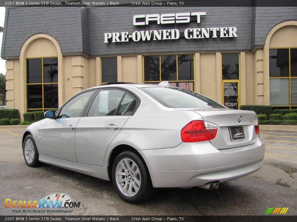 2007 BMW 3 Series 328i Sedan Titanium Silver Metallic / Black Photo #5