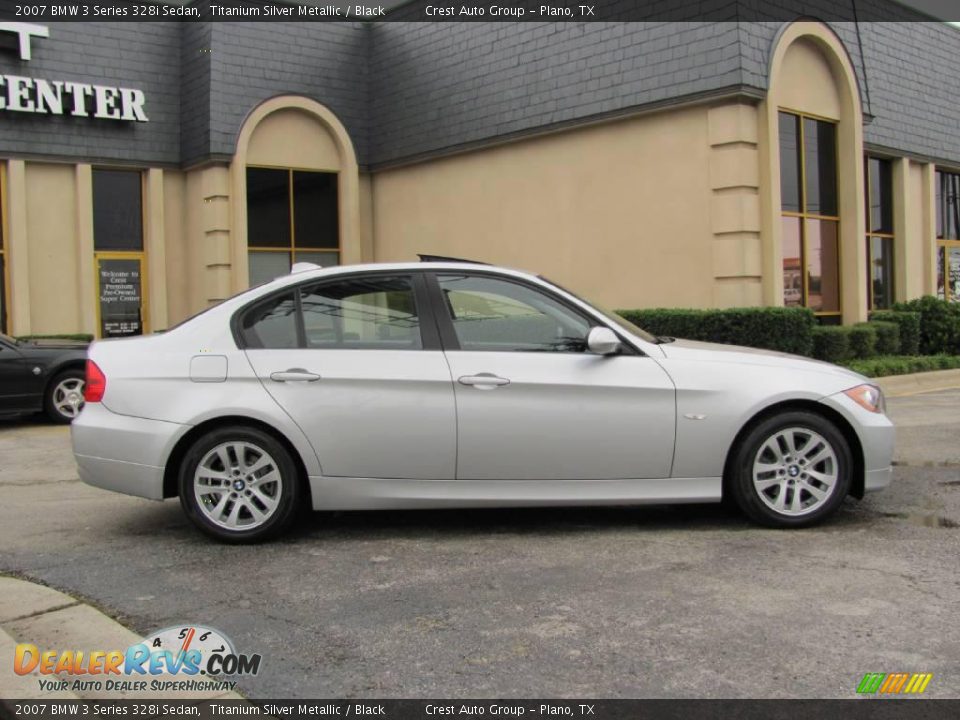 2007 BMW 3 Series 328i Sedan Titanium Silver Metallic / Black Photo #7