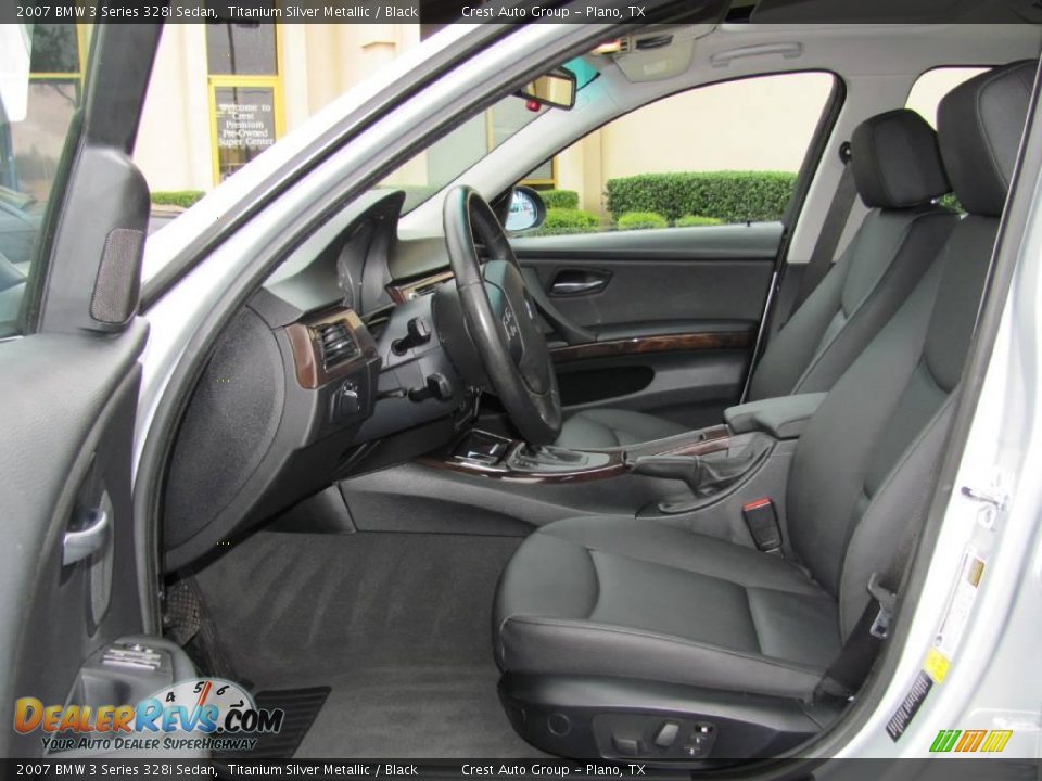 2007 BMW 3 Series 328i Sedan Titanium Silver Metallic / Black Photo #8