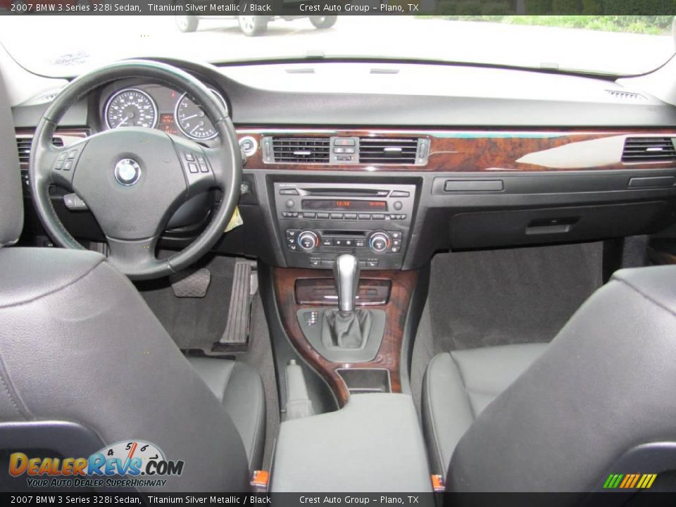 2007 BMW 3 Series 328i Sedan Titanium Silver Metallic / Black Photo #12