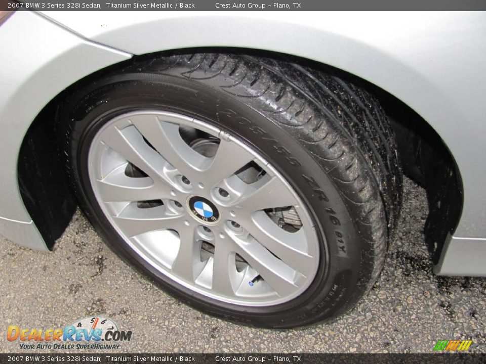 2007 BMW 3 Series 328i Sedan Titanium Silver Metallic / Black Photo #18