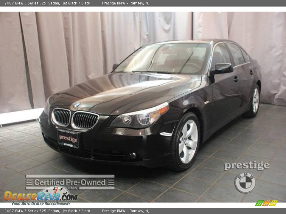 2007 BMW 5 Series 525i Sedan Jet Black / Black Photo #1