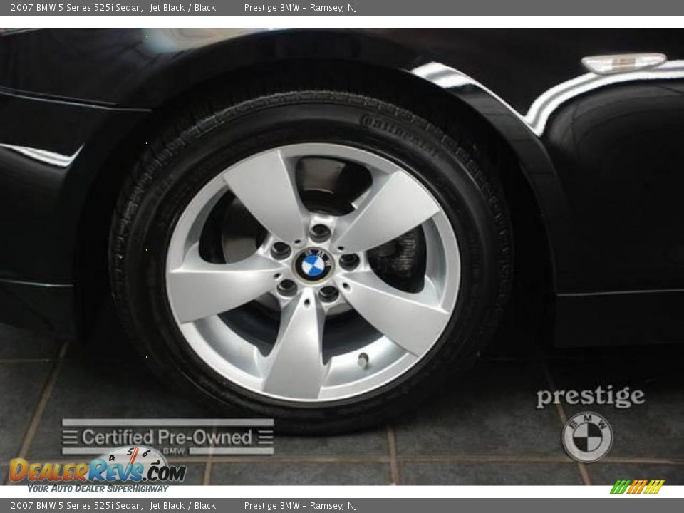 2007 BMW 5 Series 525i Sedan Jet Black / Black Photo #8