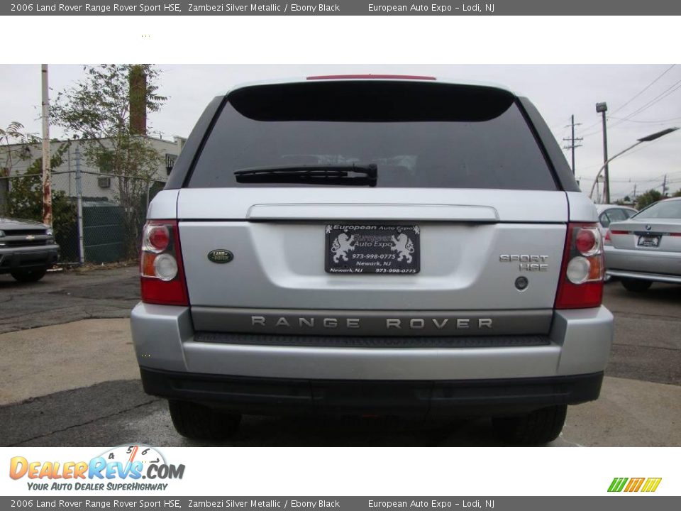 2006 Land Rover Range Rover Sport HSE Zambezi Silver Metallic / Ebony Black Photo #5