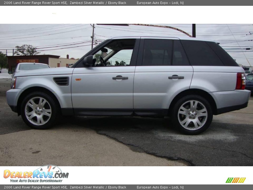 2006 Land Rover Range Rover Sport HSE Zambezi Silver Metallic / Ebony Black Photo #6