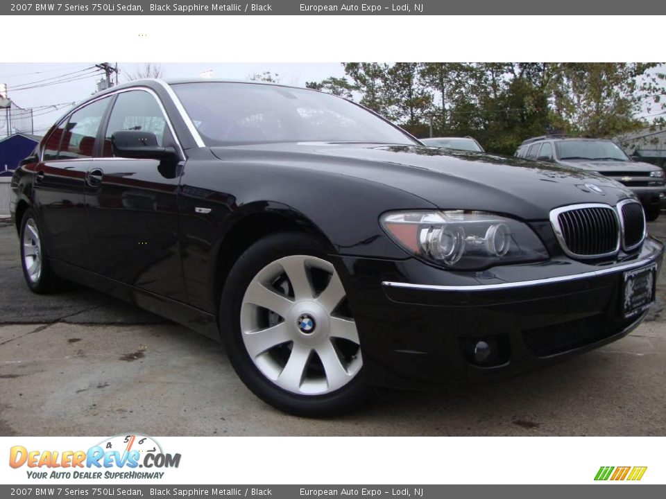 2007 BMW 7 Series 750Li Sedan Black Sapphire Metallic / Black Photo #2