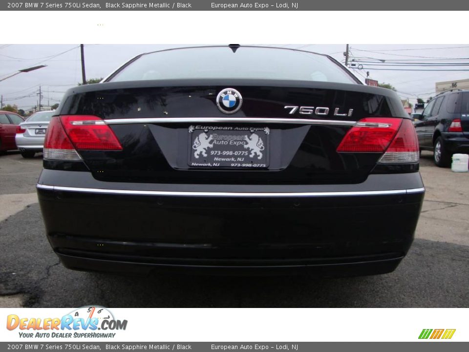 2007 BMW 7 Series 750Li Sedan Black Sapphire Metallic / Black Photo #5