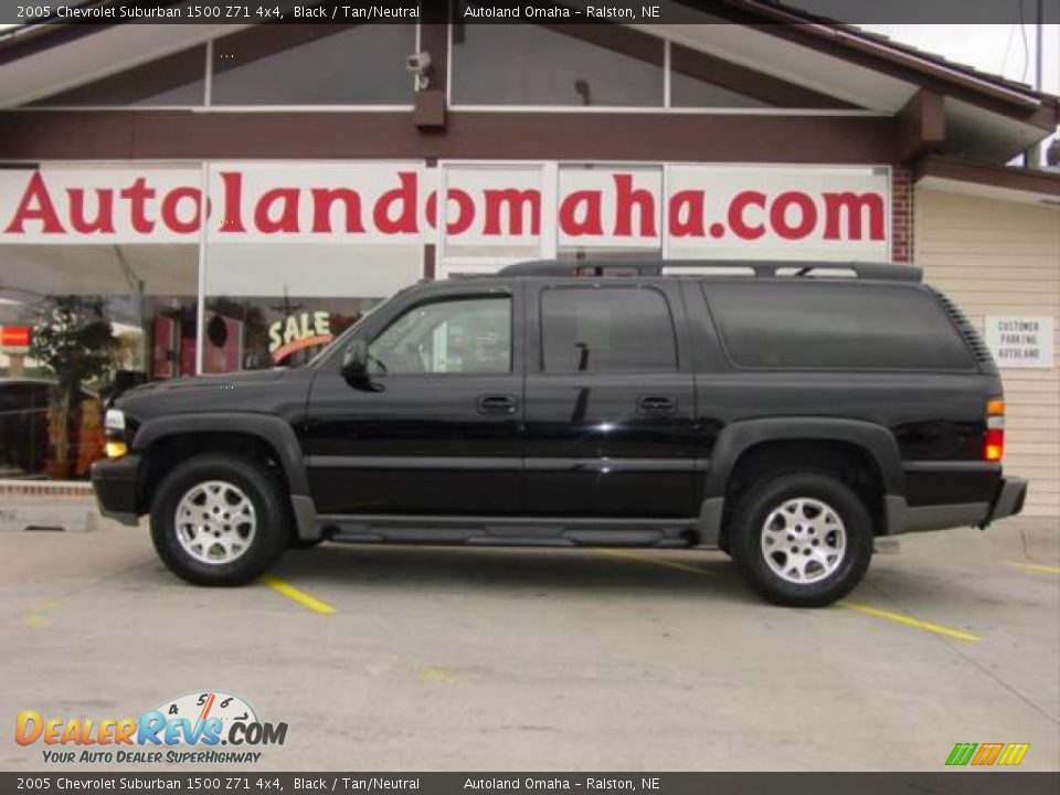 2005 Chevrolet Suburban 1500 Z71 4x4 Black / Tan/Neutral Photo #1