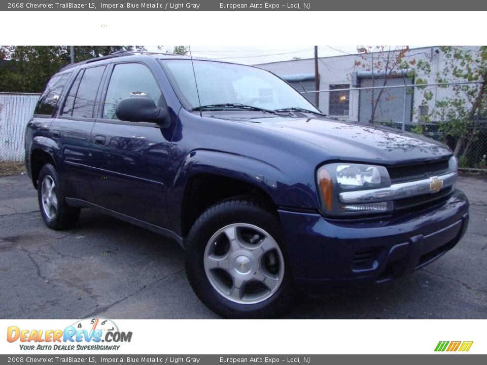 2008 Chevrolet TrailBlazer LS Imperial Blue Metallic / Light Gray Photo #2