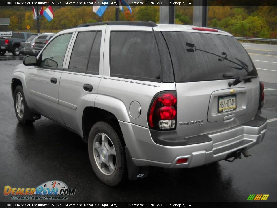 2008 Chevrolet TrailBlazer LS 4x4 Silverstone Metallic / Light Gray Photo #4