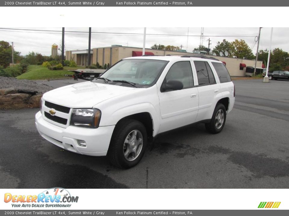 2009 Chevrolet TrailBlazer LT 4x4 Summit White / Gray Photo #2