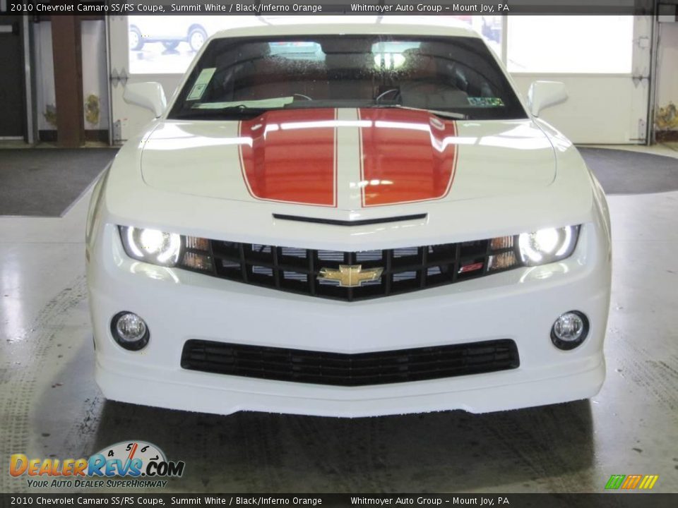 2010 Chevrolet Camaro SS/RS Coupe Summit White / Black/Inferno Orange Photo #1