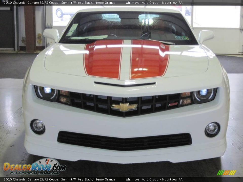2010 Chevrolet Camaro SS/RS Coupe Summit White / Black/Inferno Orange Photo #2