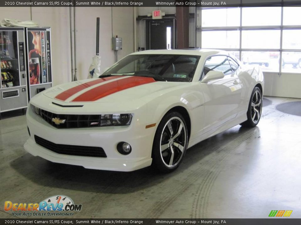 2010 Chevrolet Camaro SS/RS Coupe Summit White / Black/Inferno Orange Photo #3